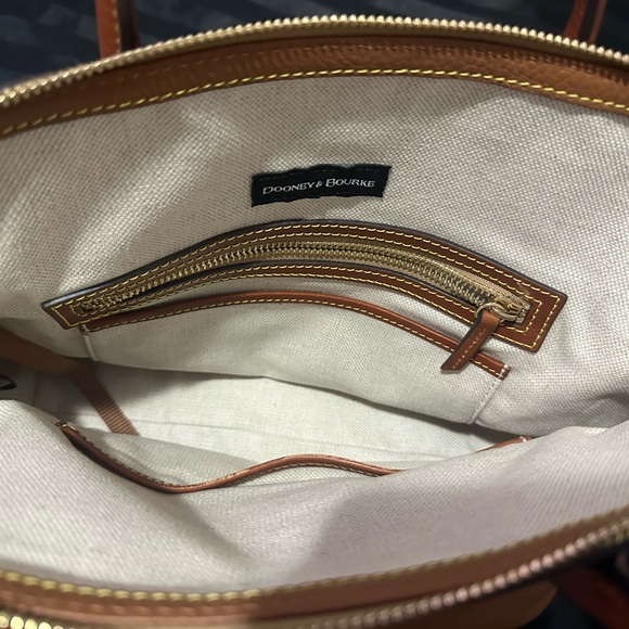 Dooney & Bourke Brown Leather Satchel - Picture 5 of 5